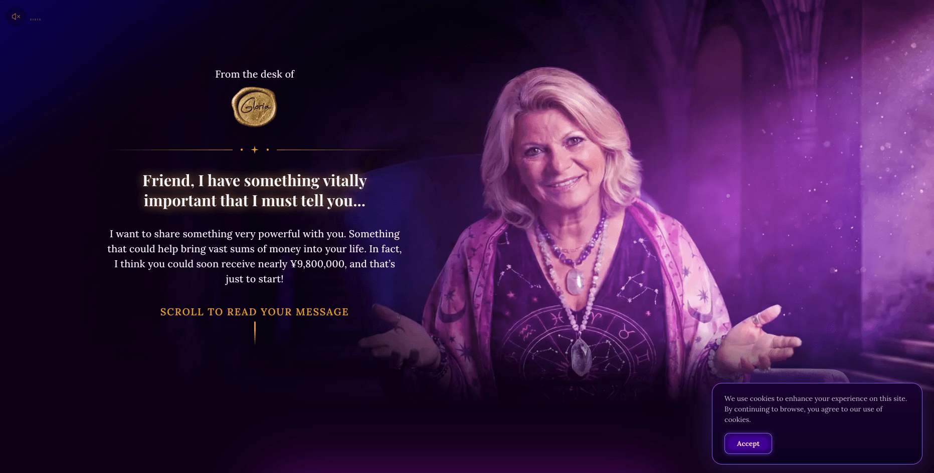 Astro Gloria landing mailer for Japan market